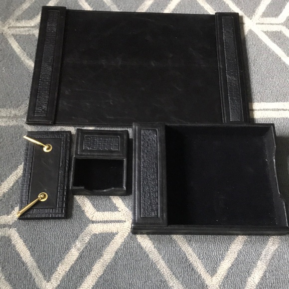 Other - Executive 4pc Faux croco leather desk office set
